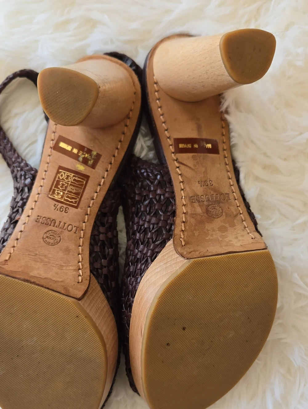 L'Ottuse Handmade Chocolate Braided Leather Platform 4
